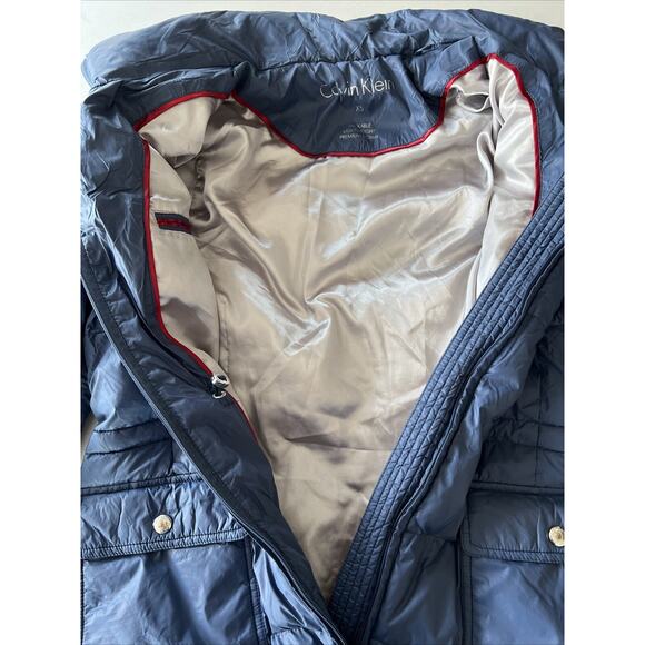 Calvin Klein Women XS Packable Lightweight Down Puffer Jacket Blue Extra Small - Picture 7 of 16